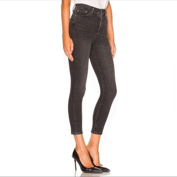 Lovers and Friends Mason High Rise Skinny Vadera Grey Black Women's 24 - Picture 1 of 10